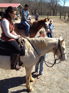 My girlfriend on her horse, Pistol.